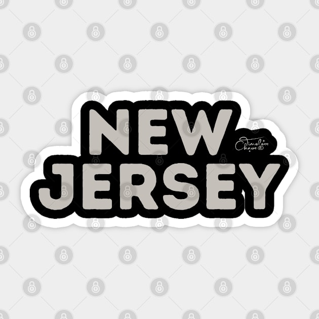New Jersey Sticker by Timeless Chaos